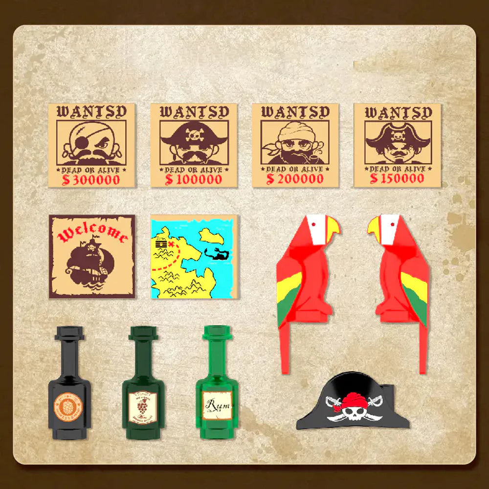 Iambrick 31111 Pirate's Bay Market Historical