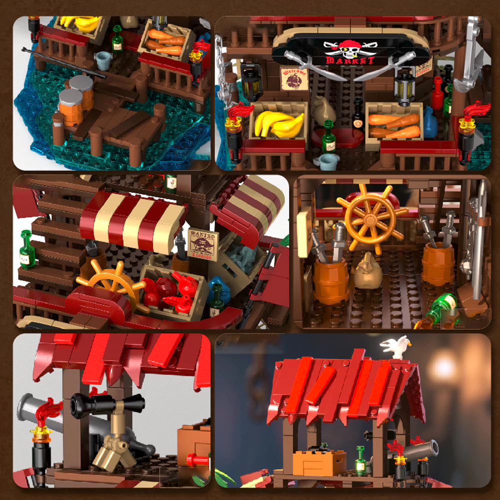 Iambrick 31111 Pirate's Bay Market Historical