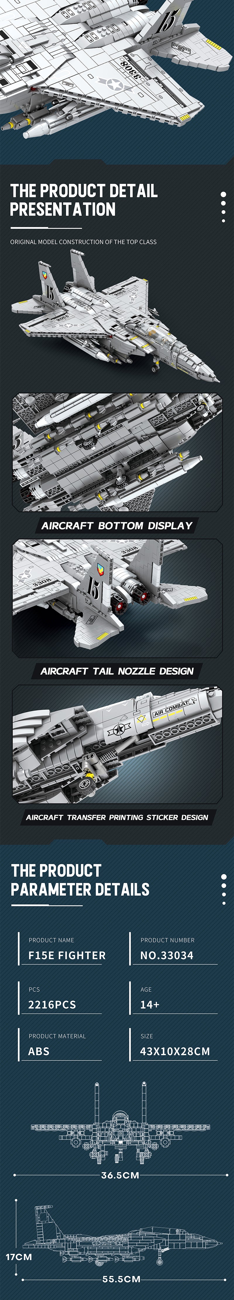 Reobrix 33034 F15E Fighter Bombers Military