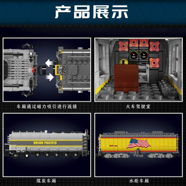 MouldKing 12031 Union Pacific 844 Steam Locomotive Technic