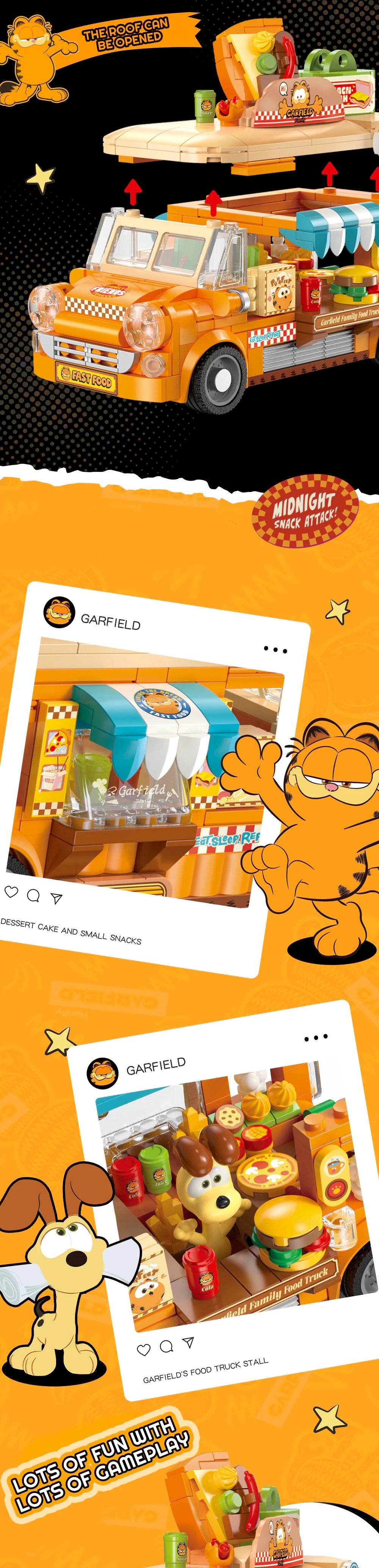 Feimibox S44052 Garfield Family Mobile Food Cart Movie
