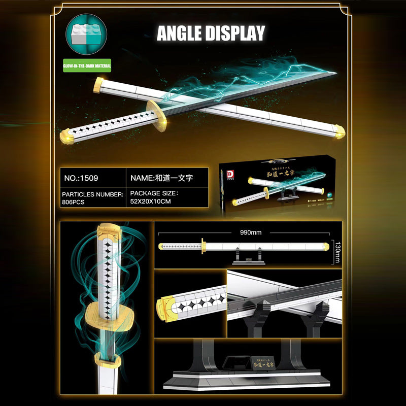 DK1509 One piece Wado Ichimonji Sword Building Blocks Movie & Game