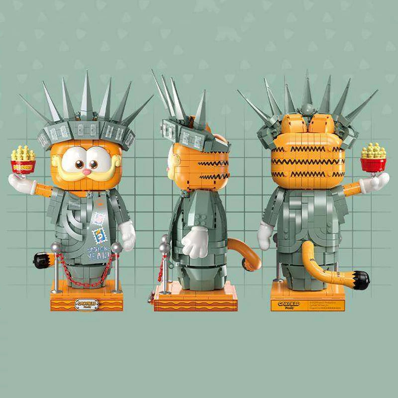 Feimibox S44072 Garfield Statue Of Liberty Movie