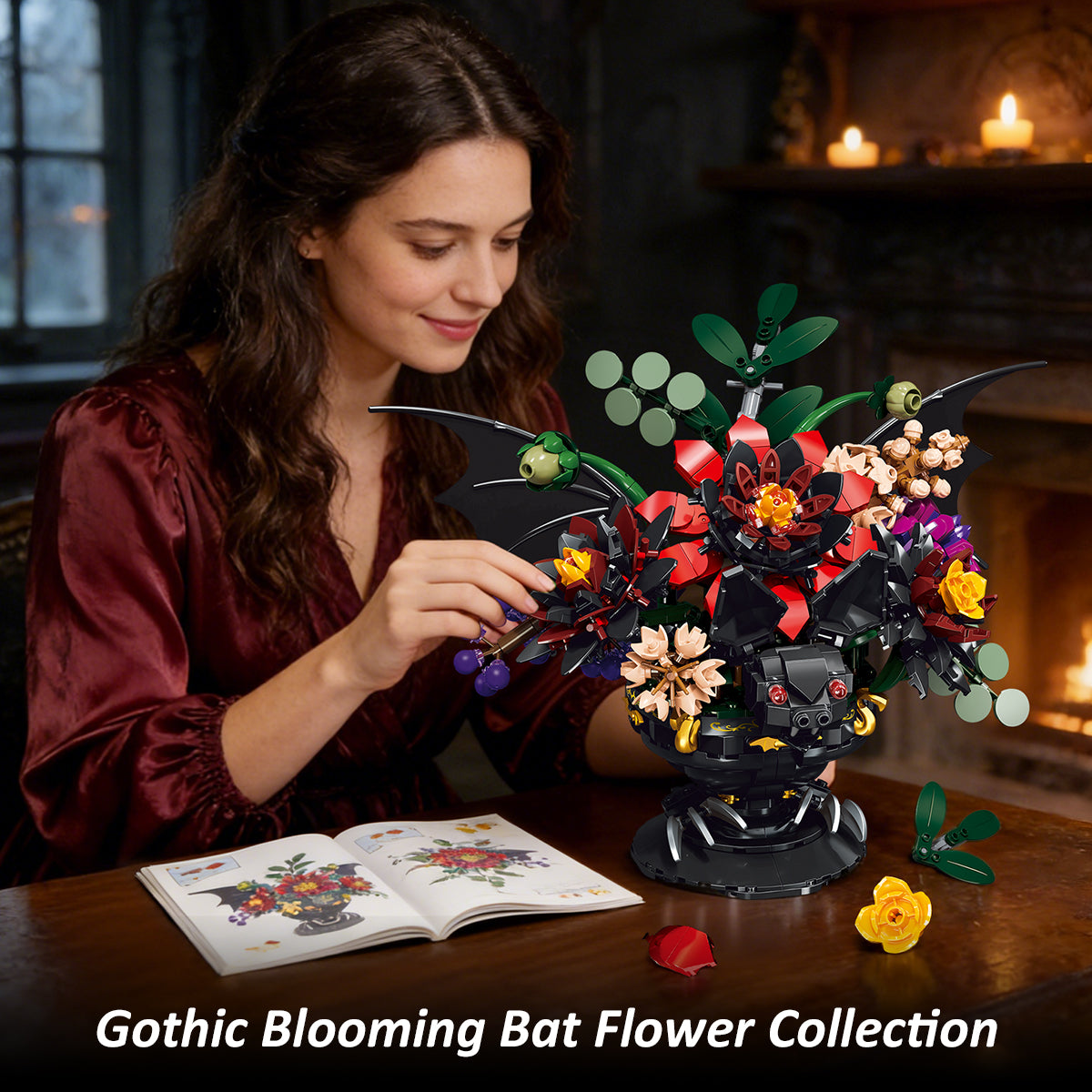 INSOON Gothic Blooming Bat Flower Building Set HG1094