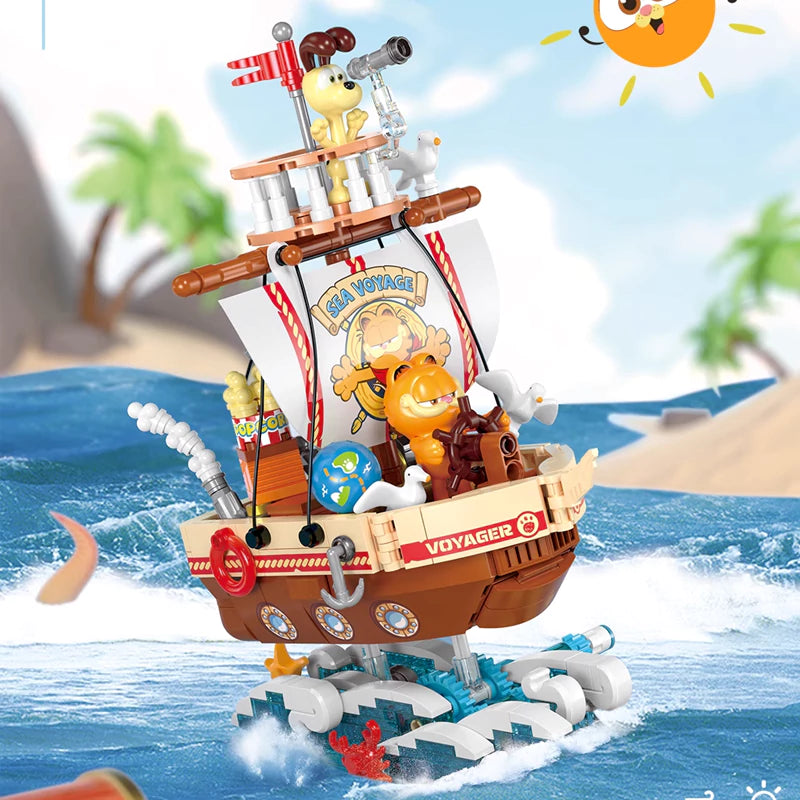 Feimibox S44074 Garfield Travel Round The World FANCY Hot Air Balloon Movie