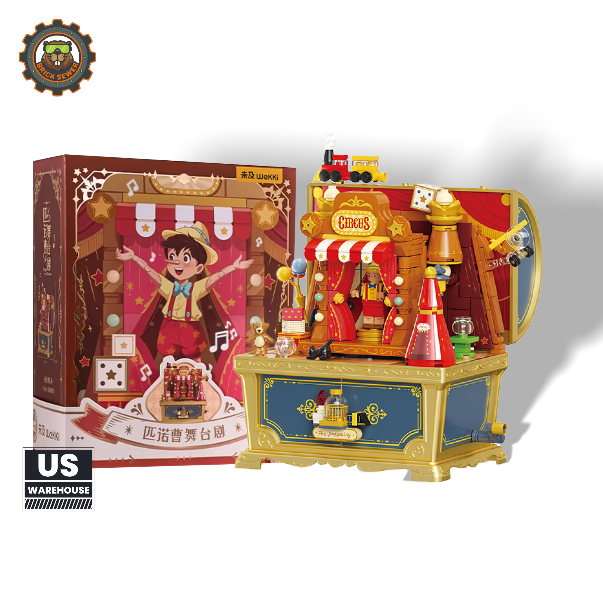 Pinocchio Music Box – Puppet Theater Collectible from Fairytale Series