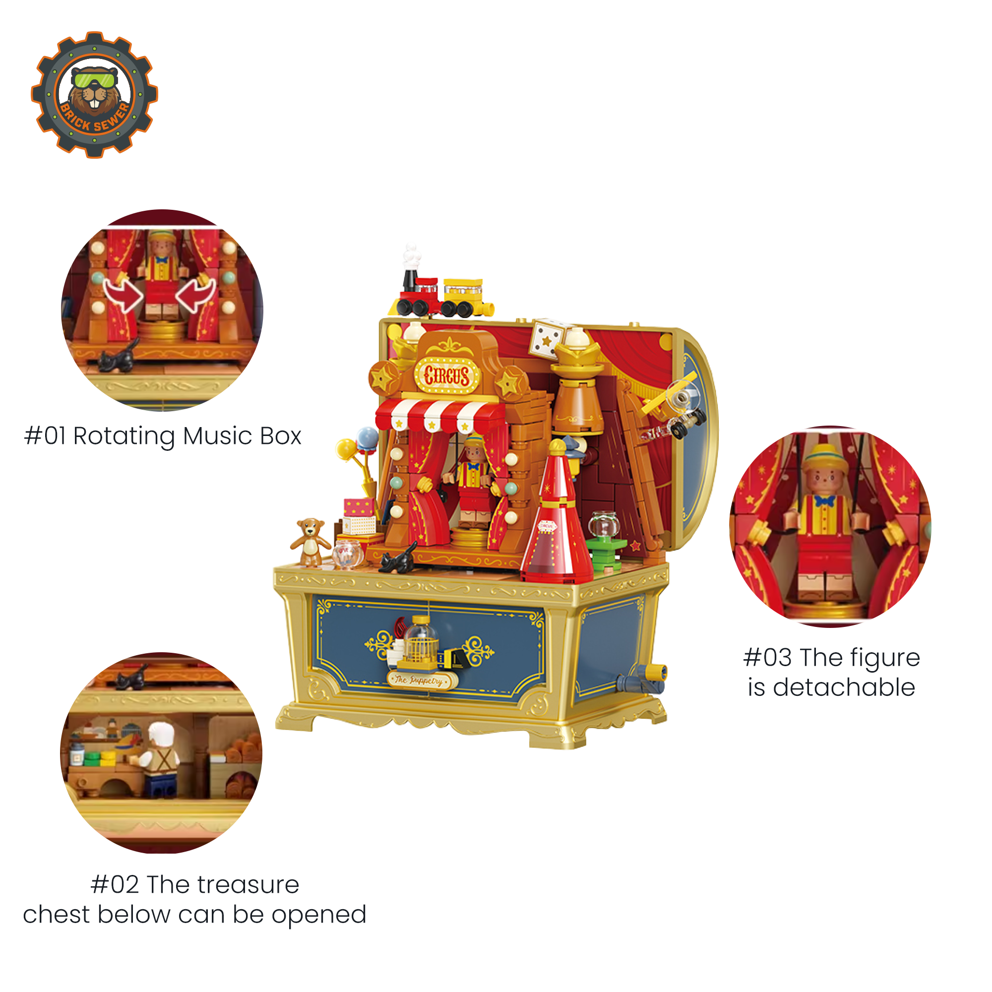 Pinocchio Music Box – Puppet Theater Collectible from Fairytale Series
