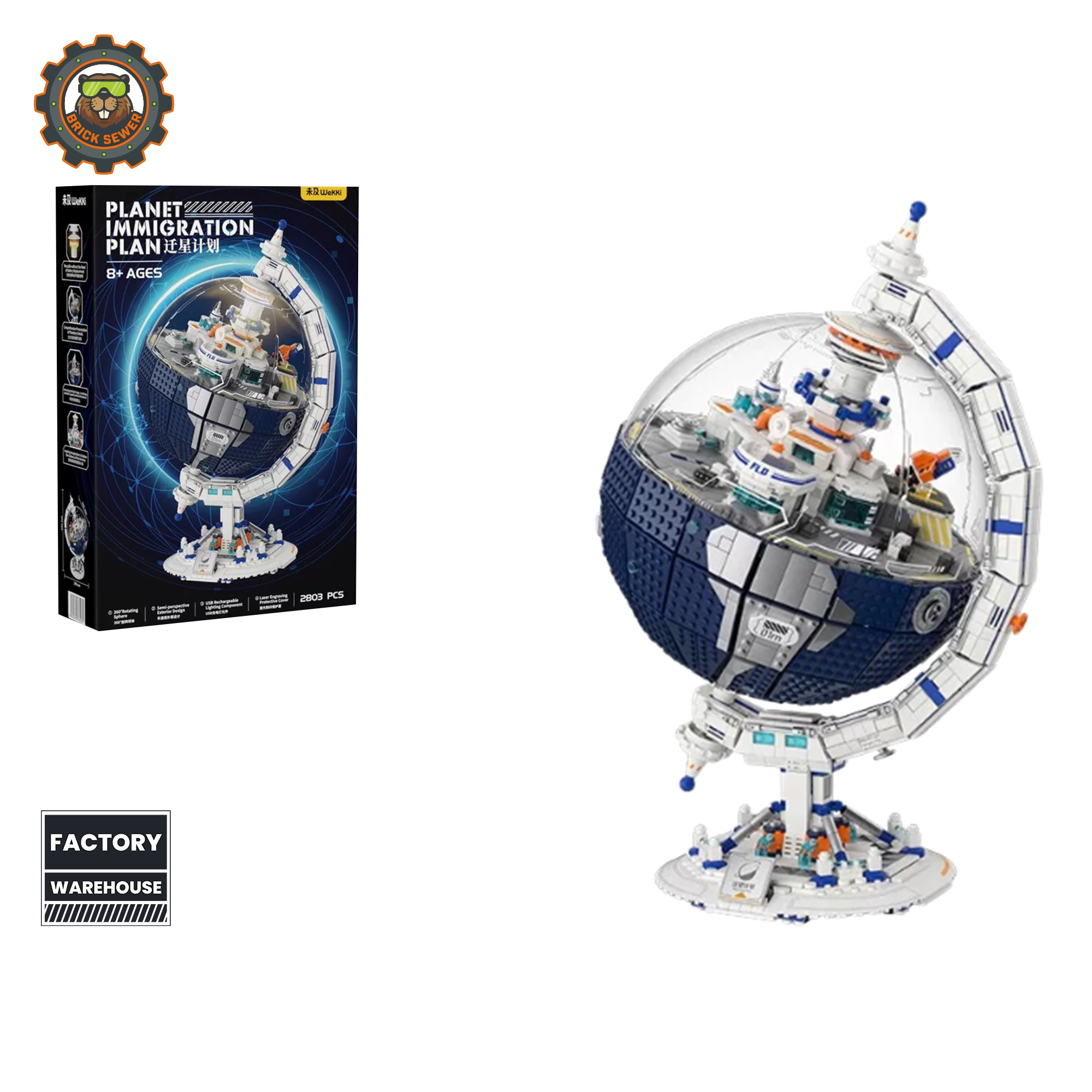 Wekki Planet Immigration Plan Rotating Planet Building Set