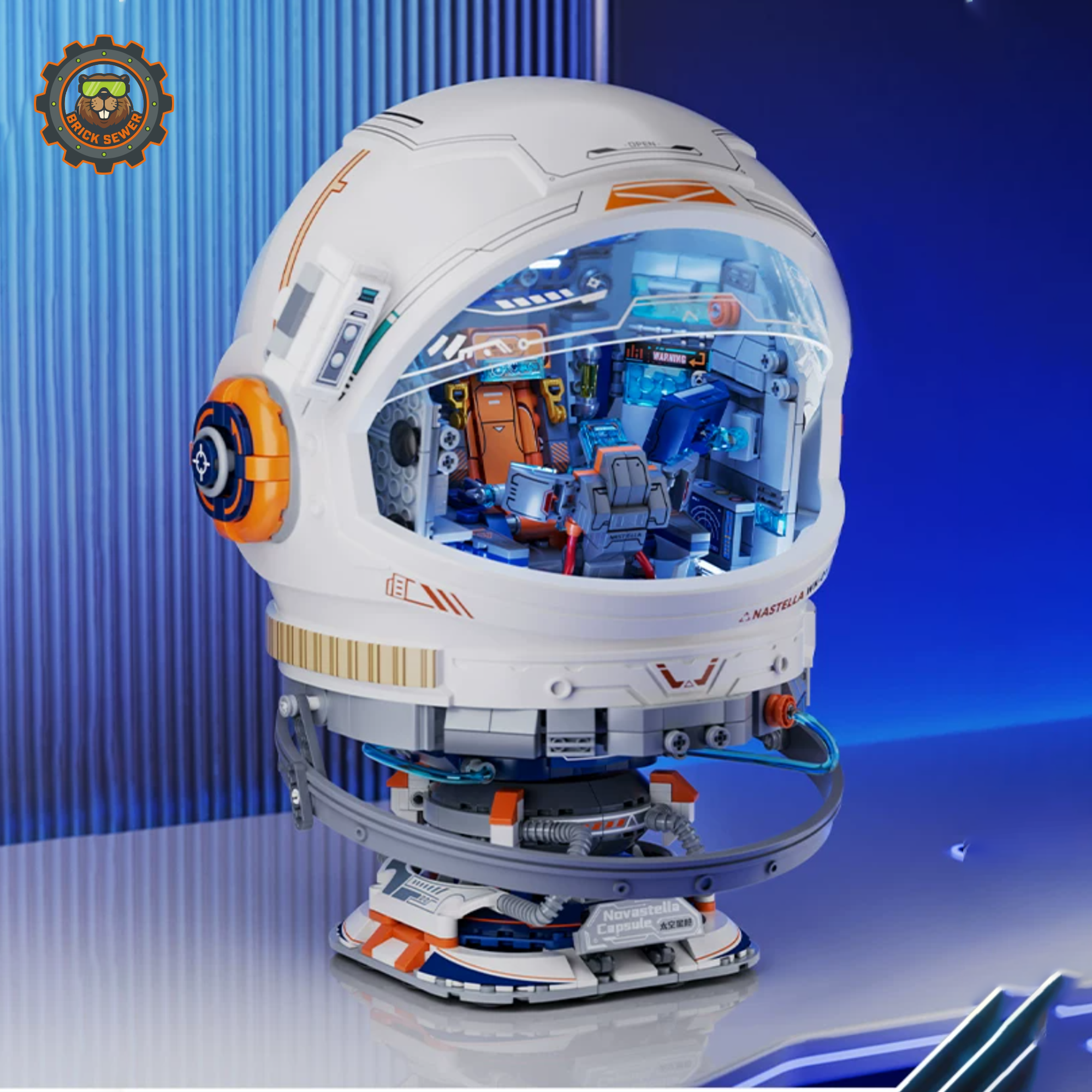 Wekki Novastella Capsule Astronaut Helmet Building Set with Lights