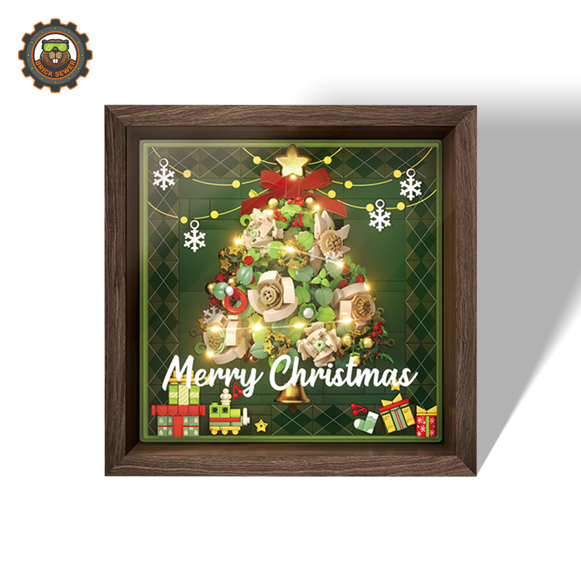 Starry Christmas Window – Holiday Wall Frame