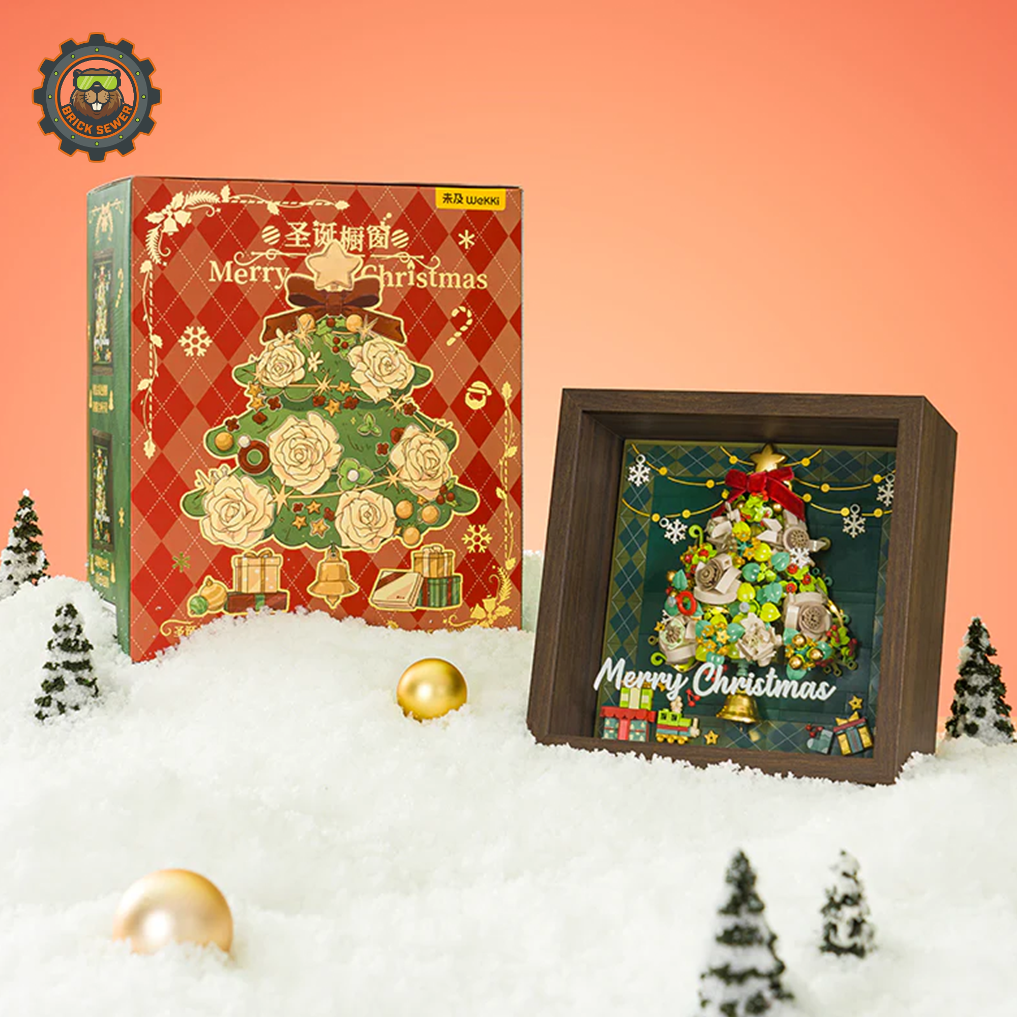 Starry Christmas Window – Holiday Wall Frame