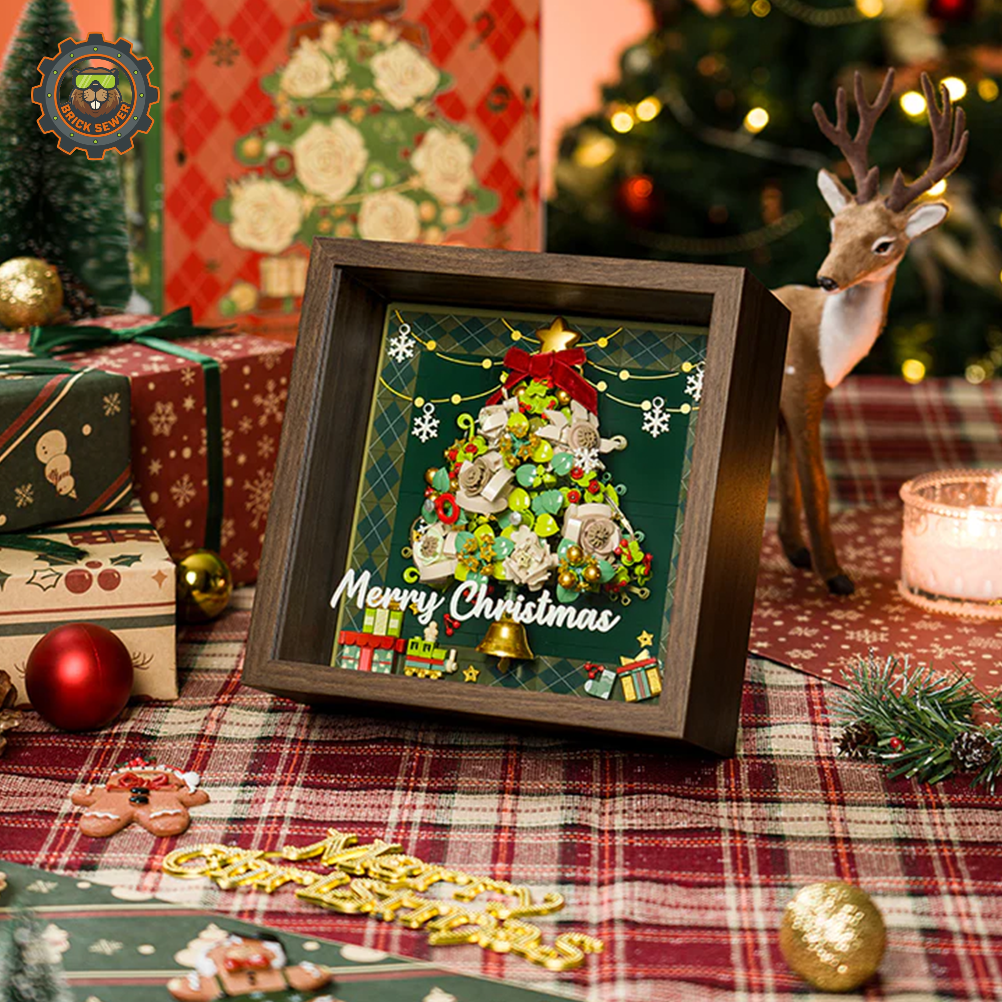 Starry Christmas Window – Holiday Wall Frame