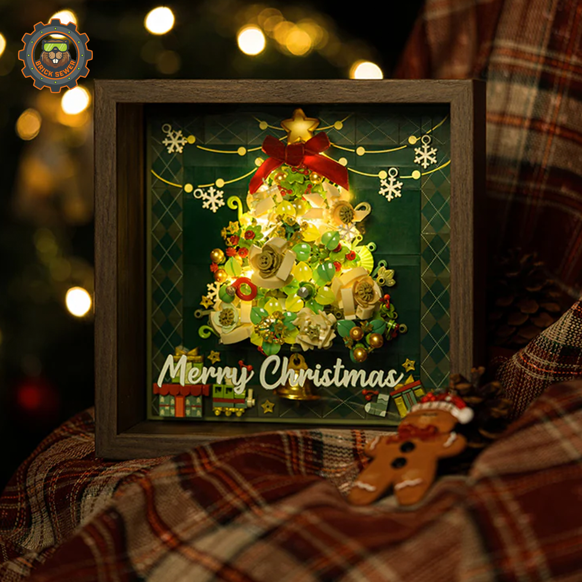 Starry Christmas Window – Holiday Wall Frame