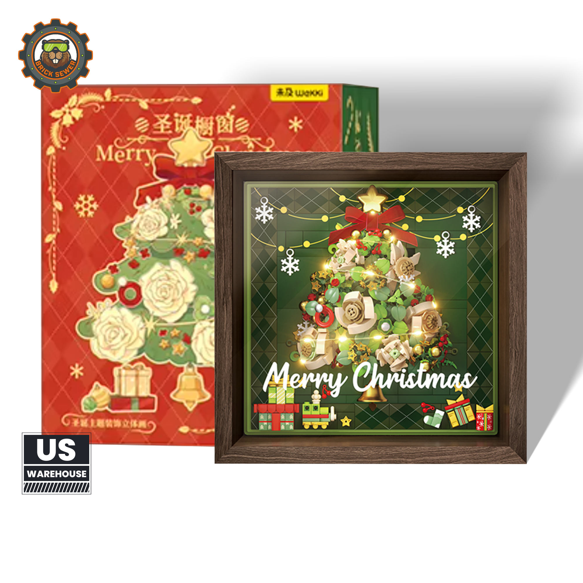 Starry Christmas Window – Holiday Wall Frame