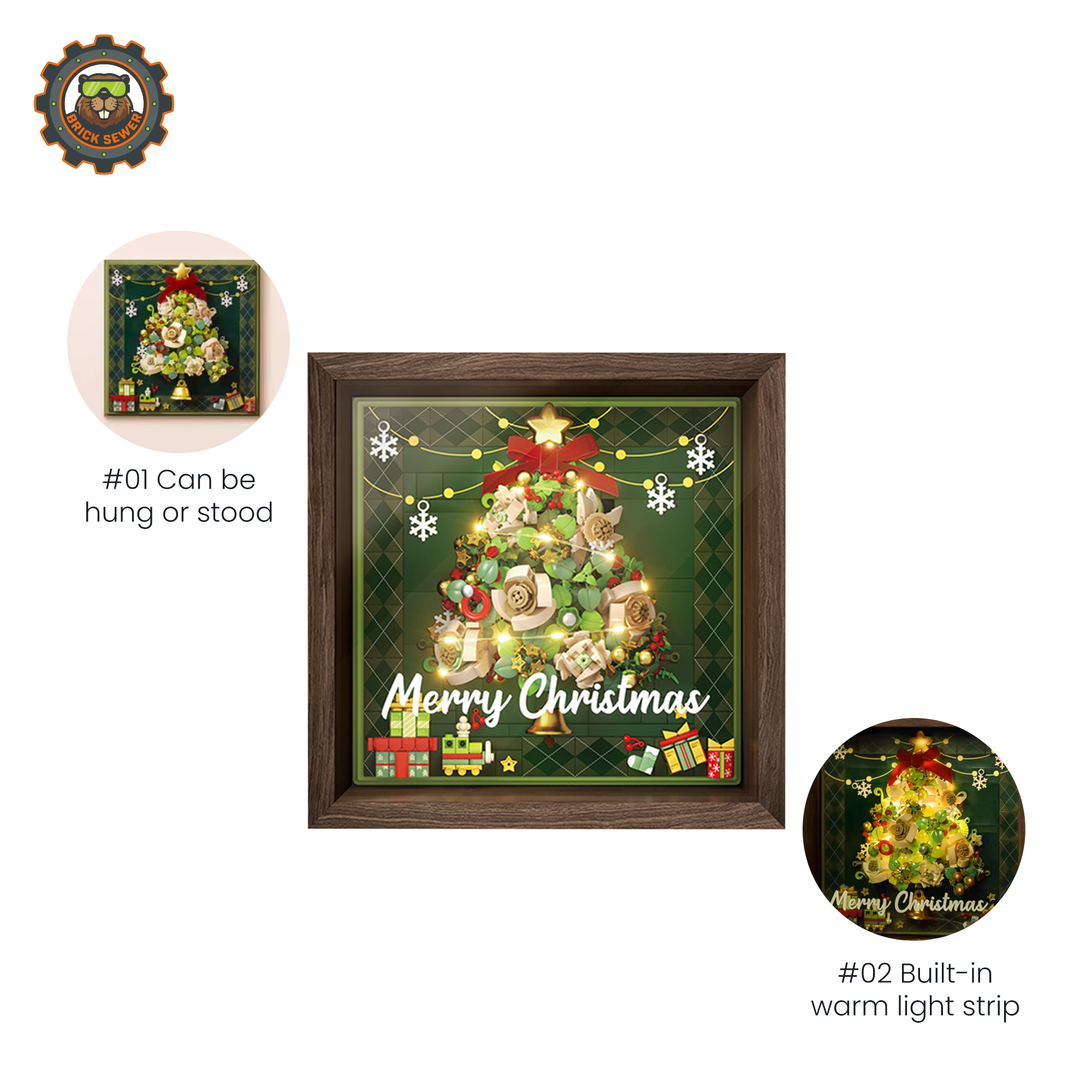 Starry Christmas Window – Holiday Wall Frame