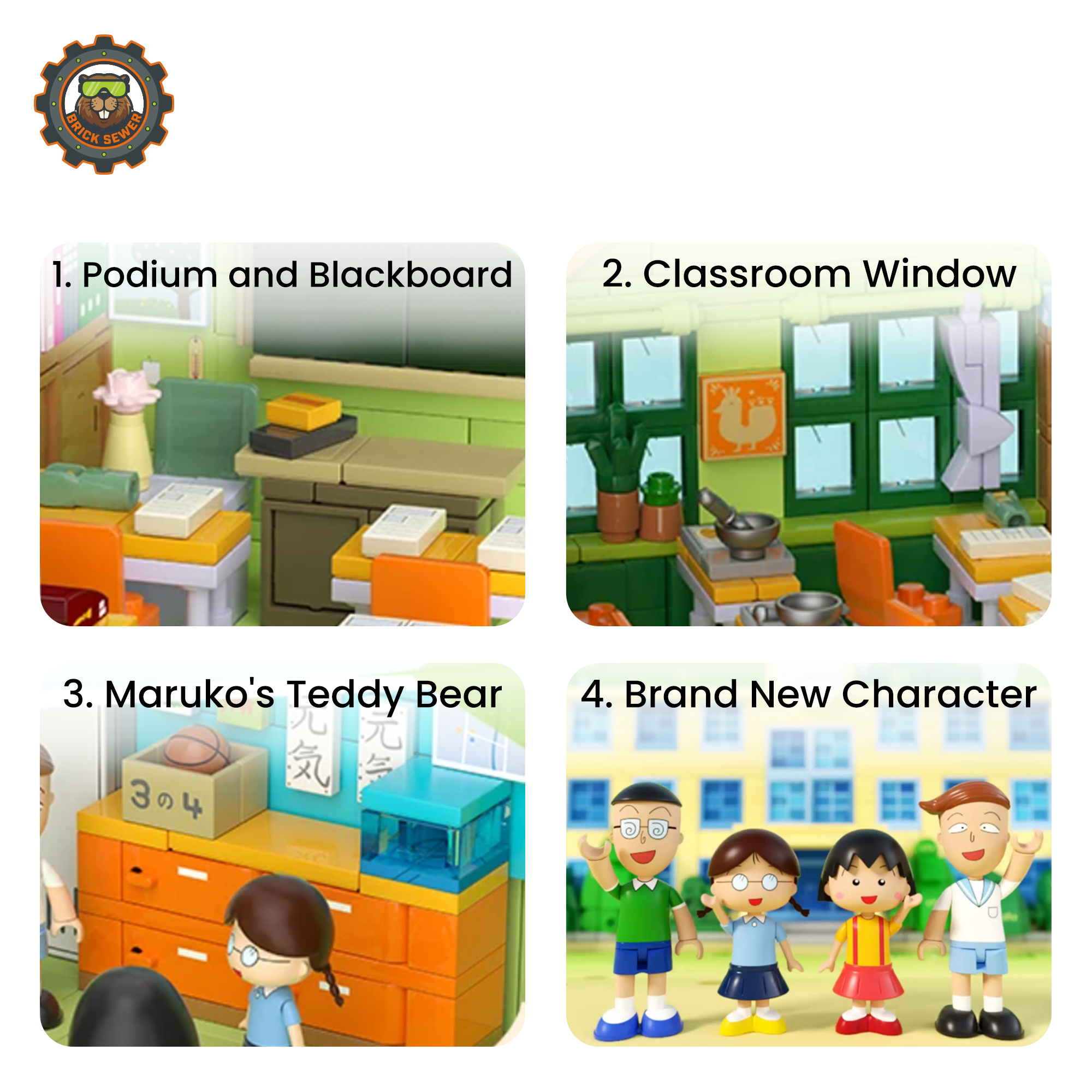 Wekki Chibi Maruko-chan Maruko’s Classroom Building Set