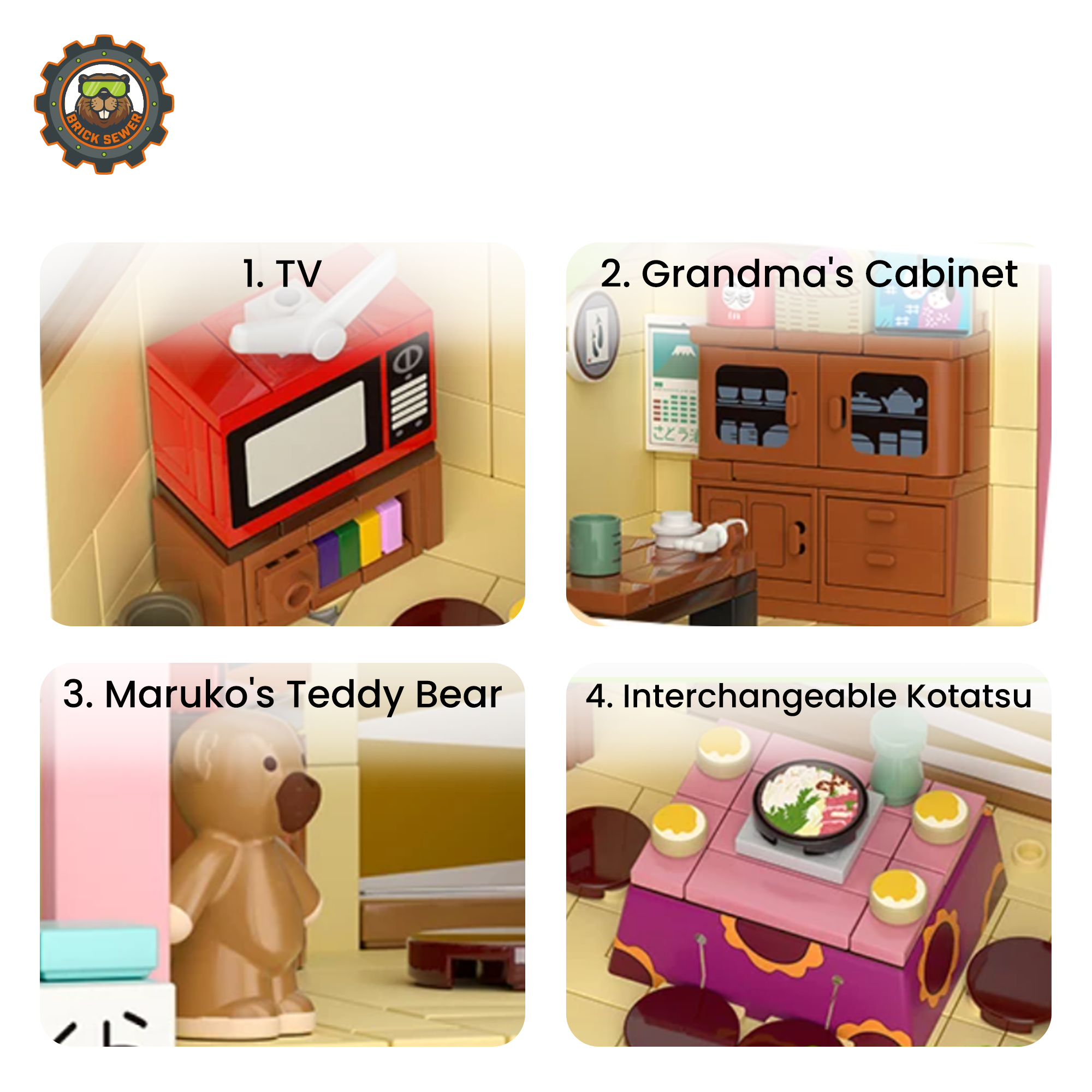 Wekki Chibi Maruko-chan Maruko’s Living Room Building Set