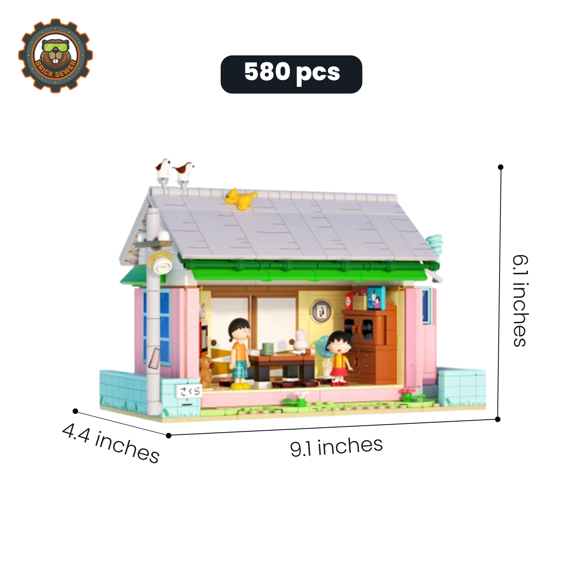Wekki Chibi Maruko-chan Maruko’s Living Room Building Set