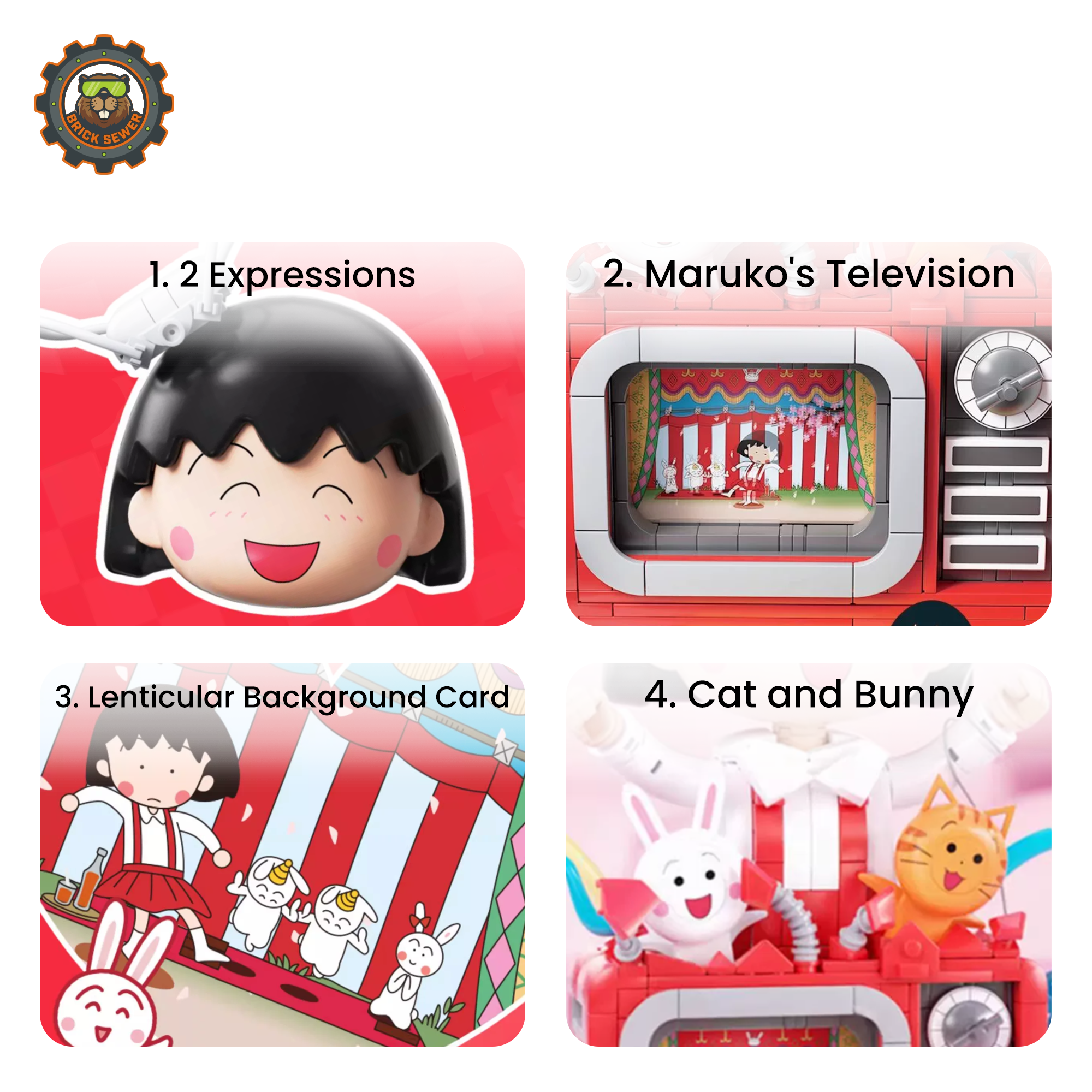 Wekki Chibi Maruko-chan Maruko’s TV Show Building Set