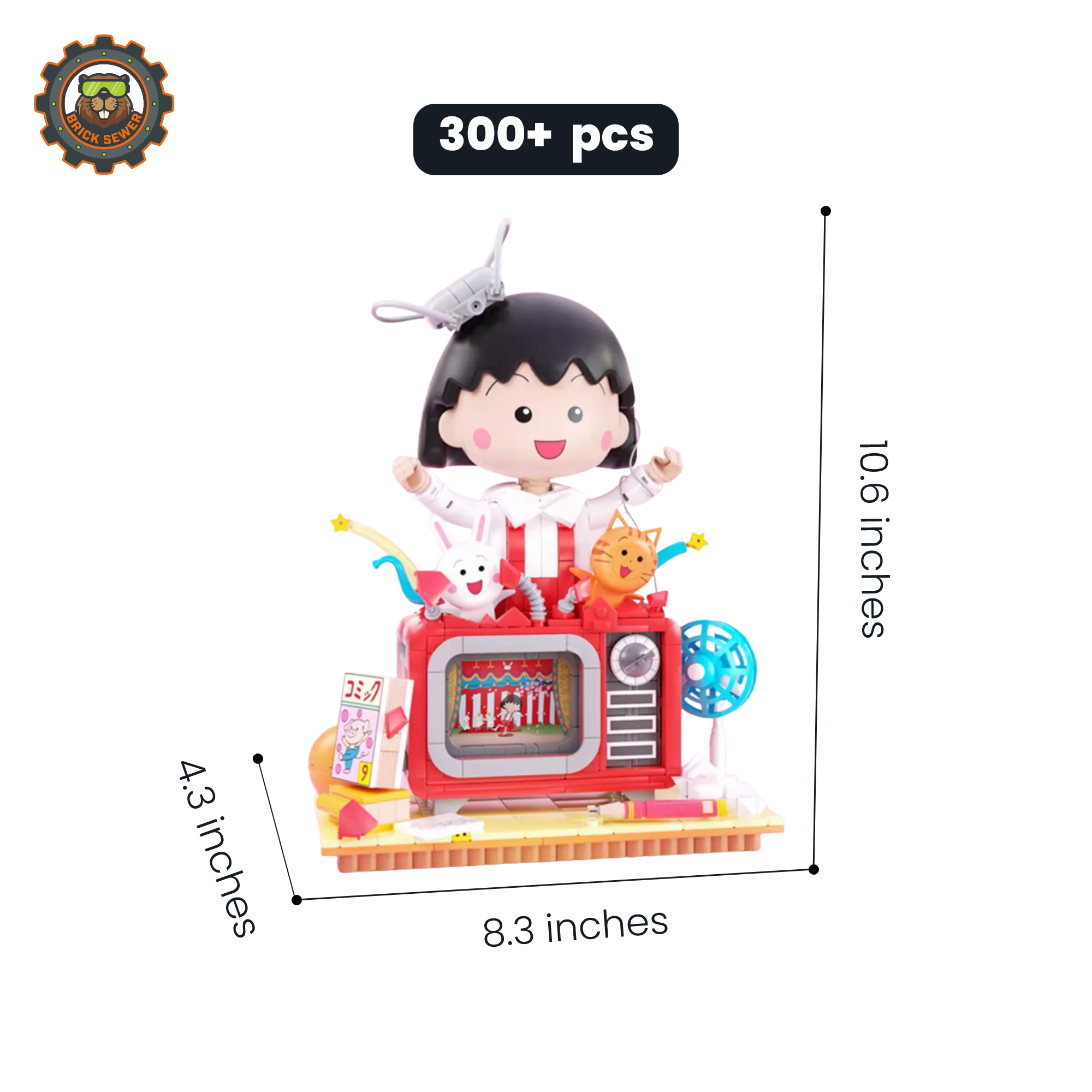 Wekki Chibi Maruko-chan Maruko’s TV Show Building Set