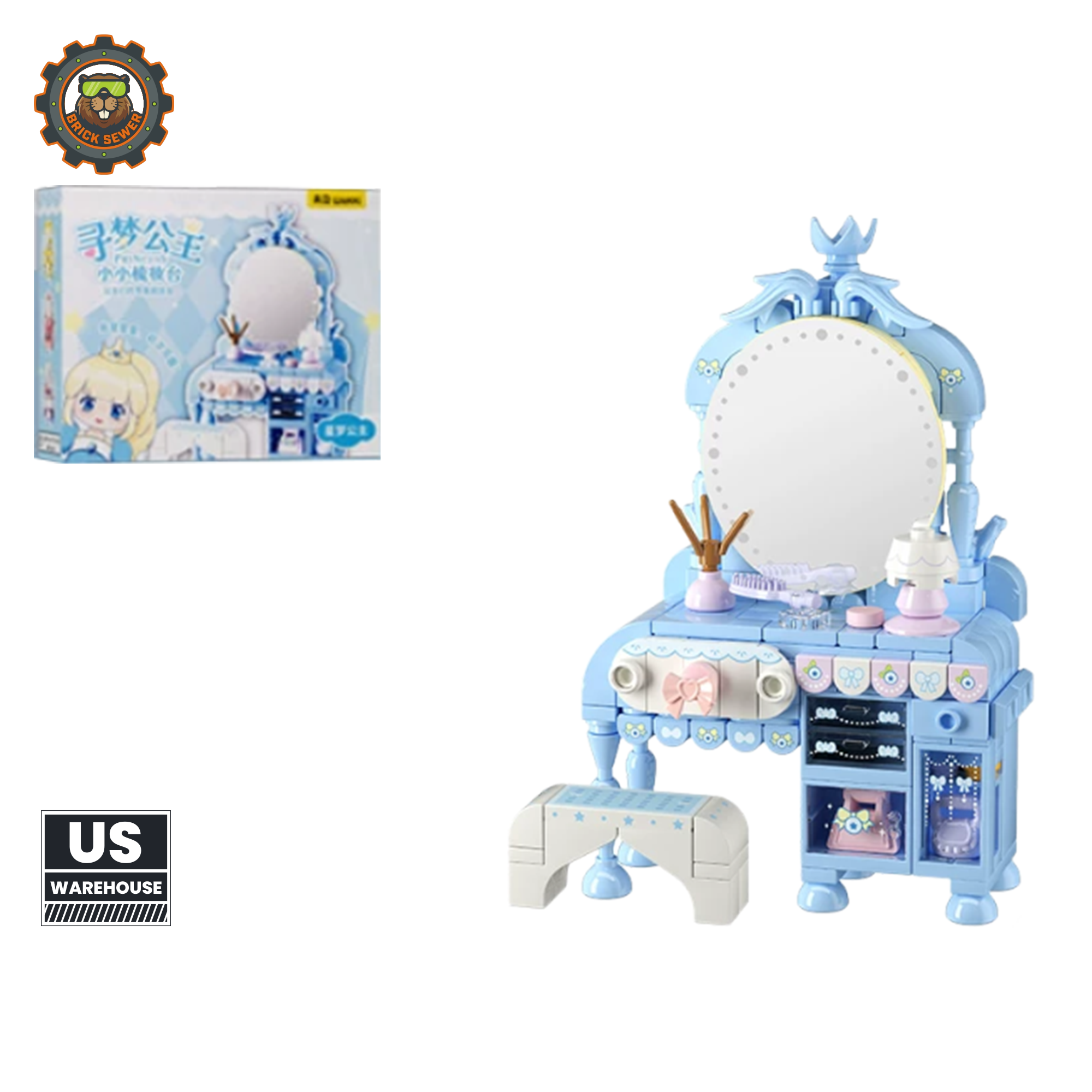 Wekki Princess Vanity Building Set