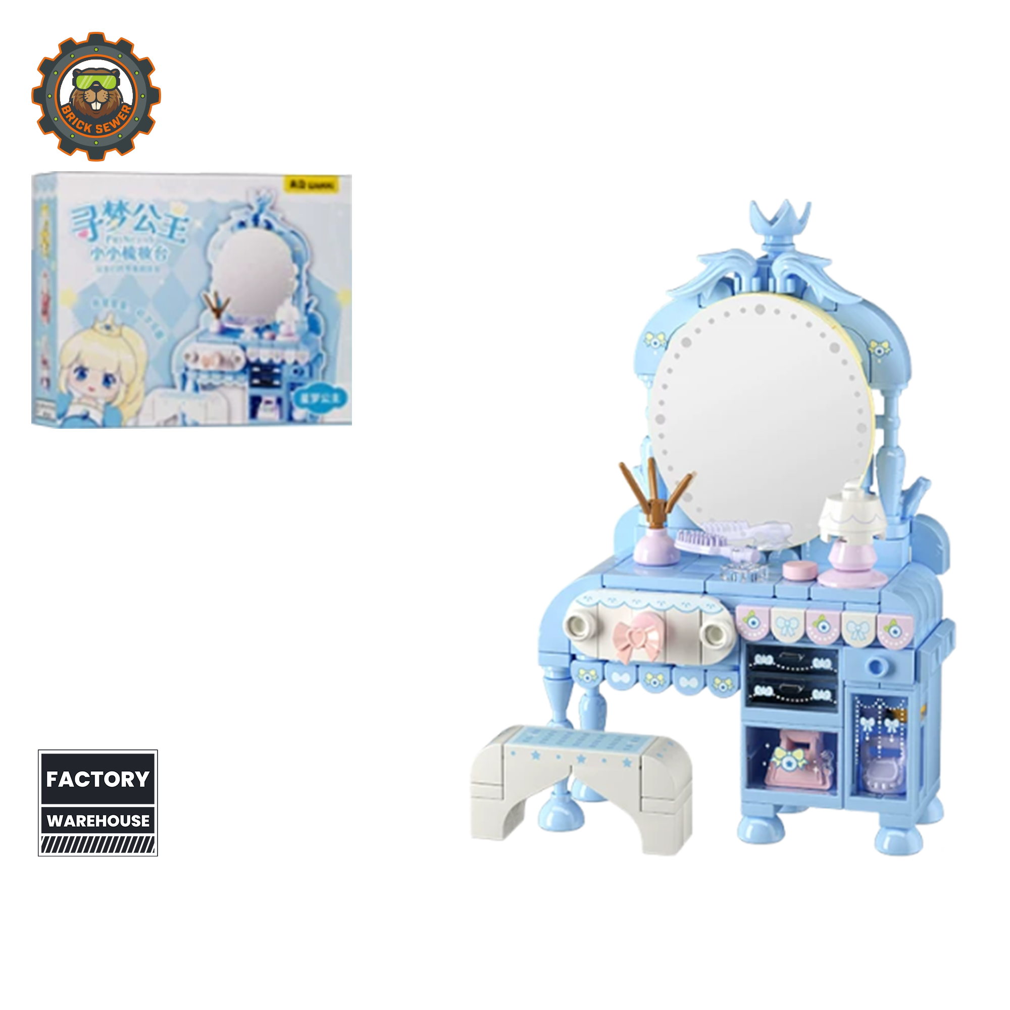 Wekki Princess Vanity Building Set