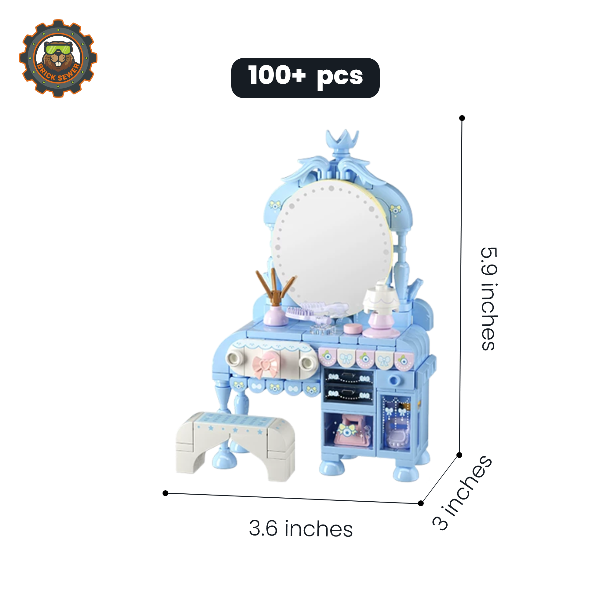Wekki Princess Vanity Building Set
