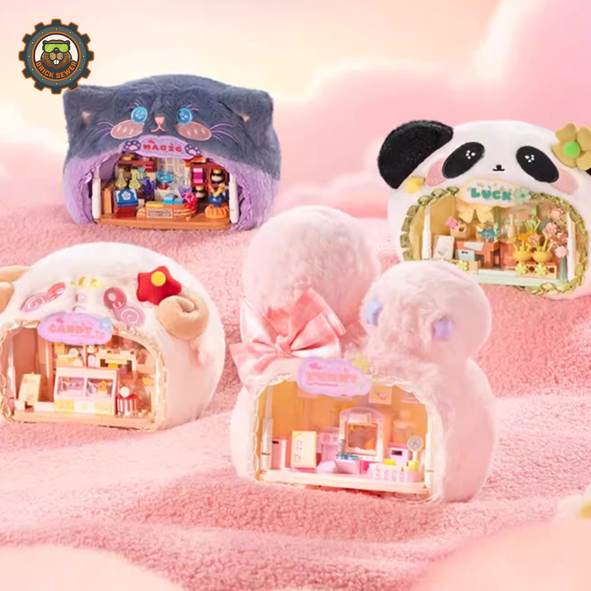 Furry Friends of the World – Mini Animal Shops Blind Box (Set of 4)