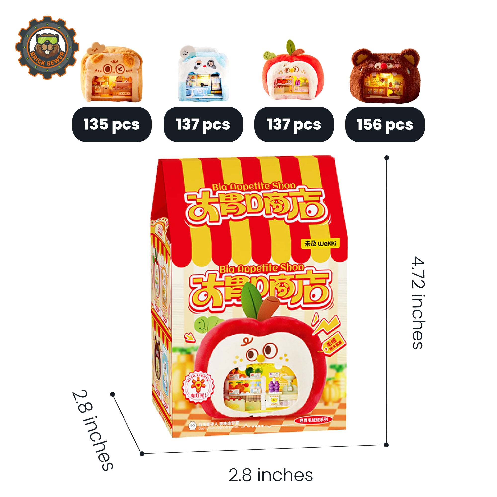 Furry Friends of the World – Big Appetite Shops Blind Box (Set of 4)