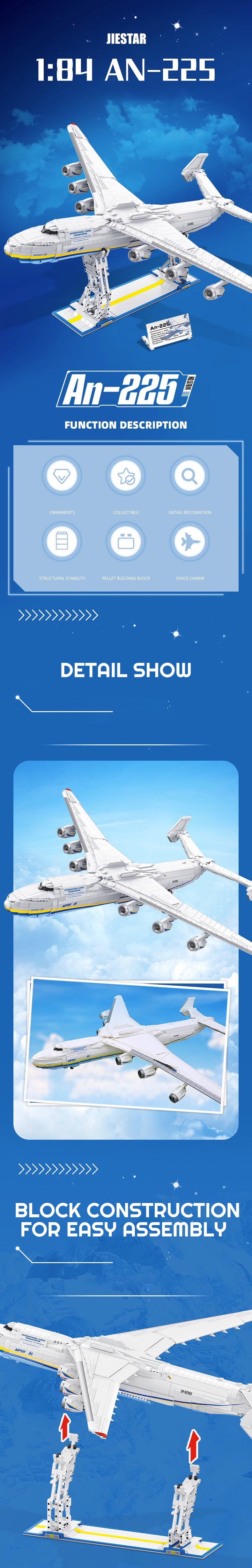 JIESTAR 57014 Antonov An-225 Mriya Airlifter Technic