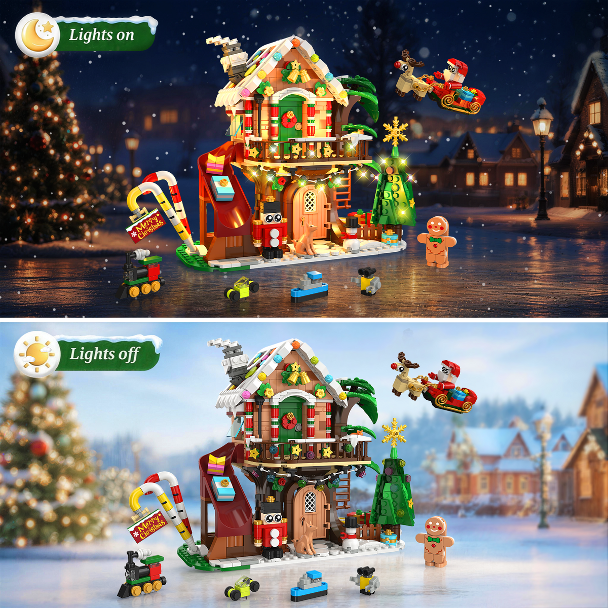INSOON Countdown Treehouse Building Set with LED Light HG1087