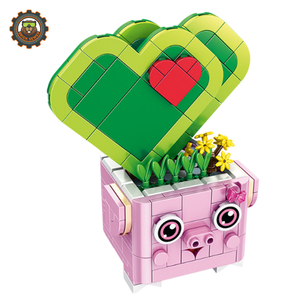 Inbrixx Pig String of Hearts Succulent Building Block Set 655015