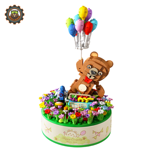 Panlos Balloon Bear Garden Music Box Building Set 656010PLS