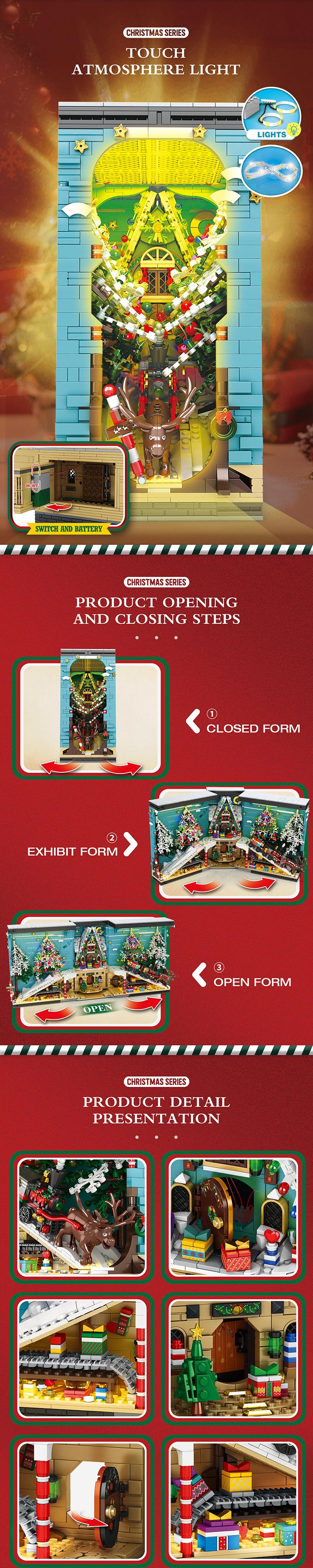 Reobrix 66033 Christmas Bookstand