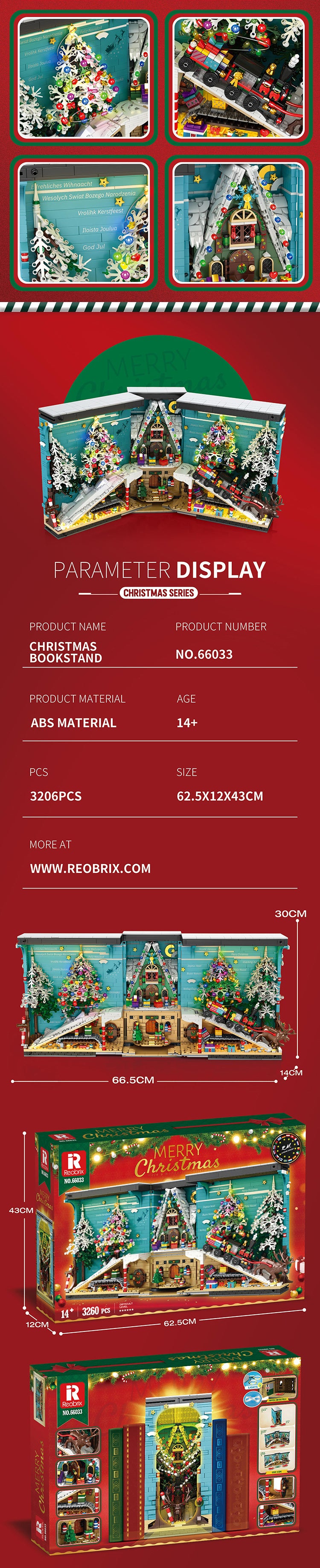 Reobrix 66033 Christmas Bookstand