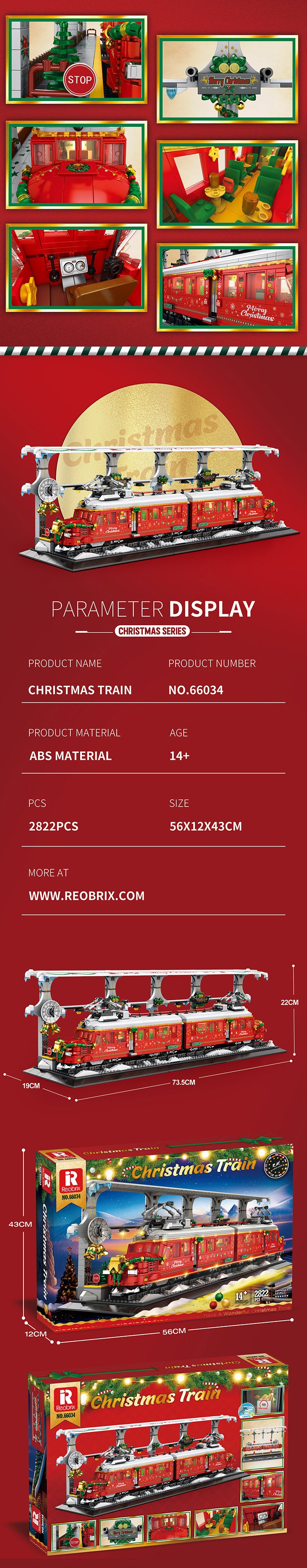 Reobrix 66034 Christmas Train