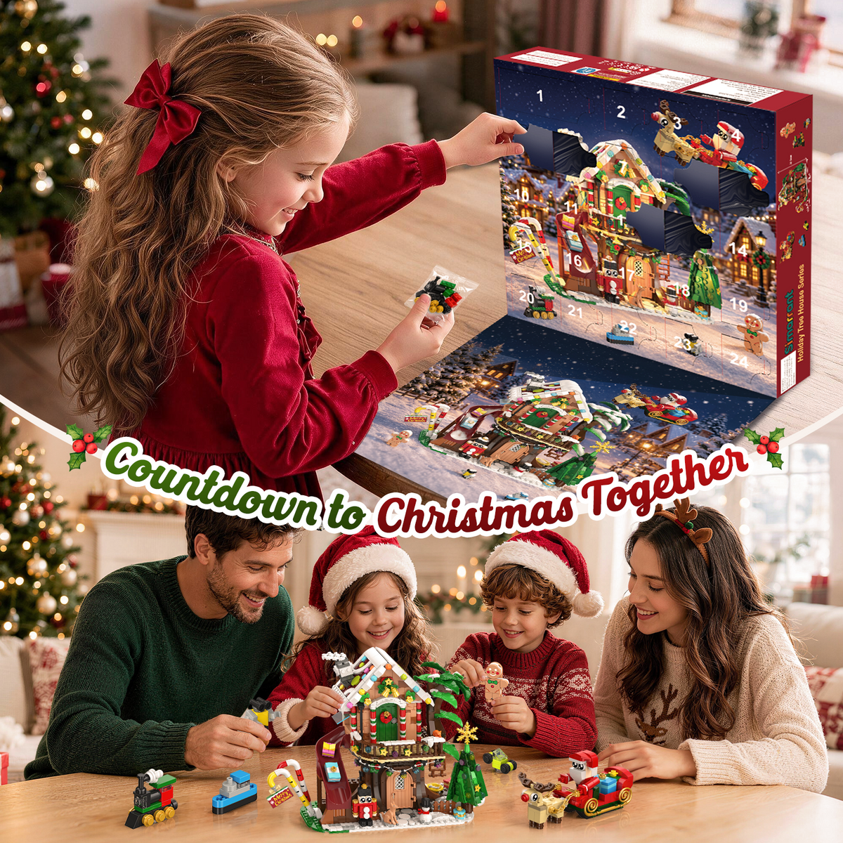 INSOON Countdown Treehouse Building Set with LED Light HG1087