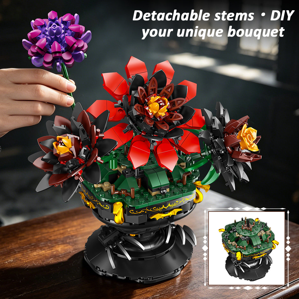 INSOON Gothic Blooming Bat Flower Building Set HG1094