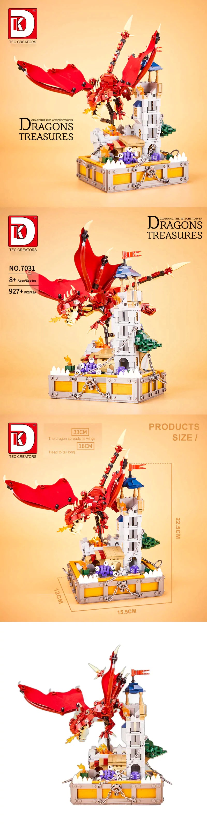 DK 7031 Dragon and Treasure: Guarding the Witch Tower Movie & Game