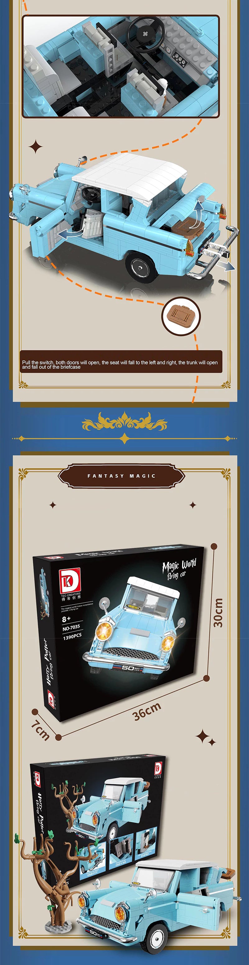 DK 7035 Magical World Flying Car Movie & Game