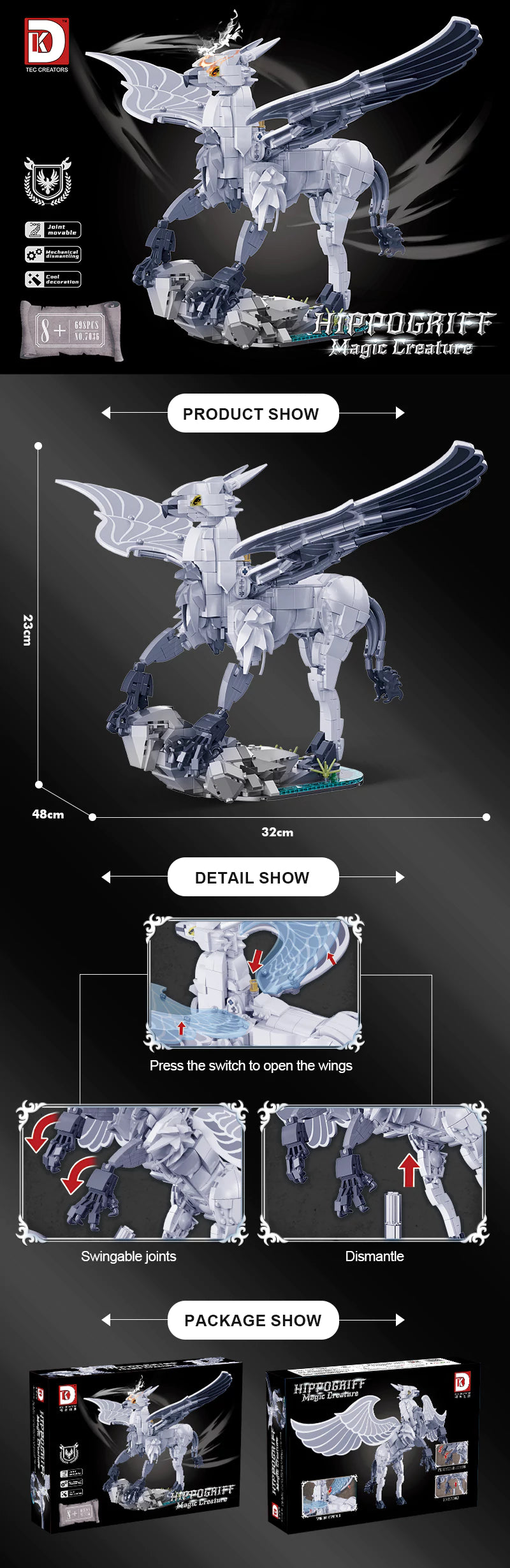 DK 7036 Hippogriff Magic Creature Creator Expert