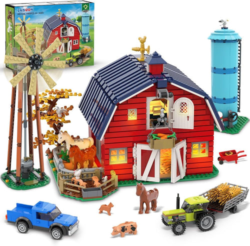 INSOON Farm Barn Building Set with LED HG1025