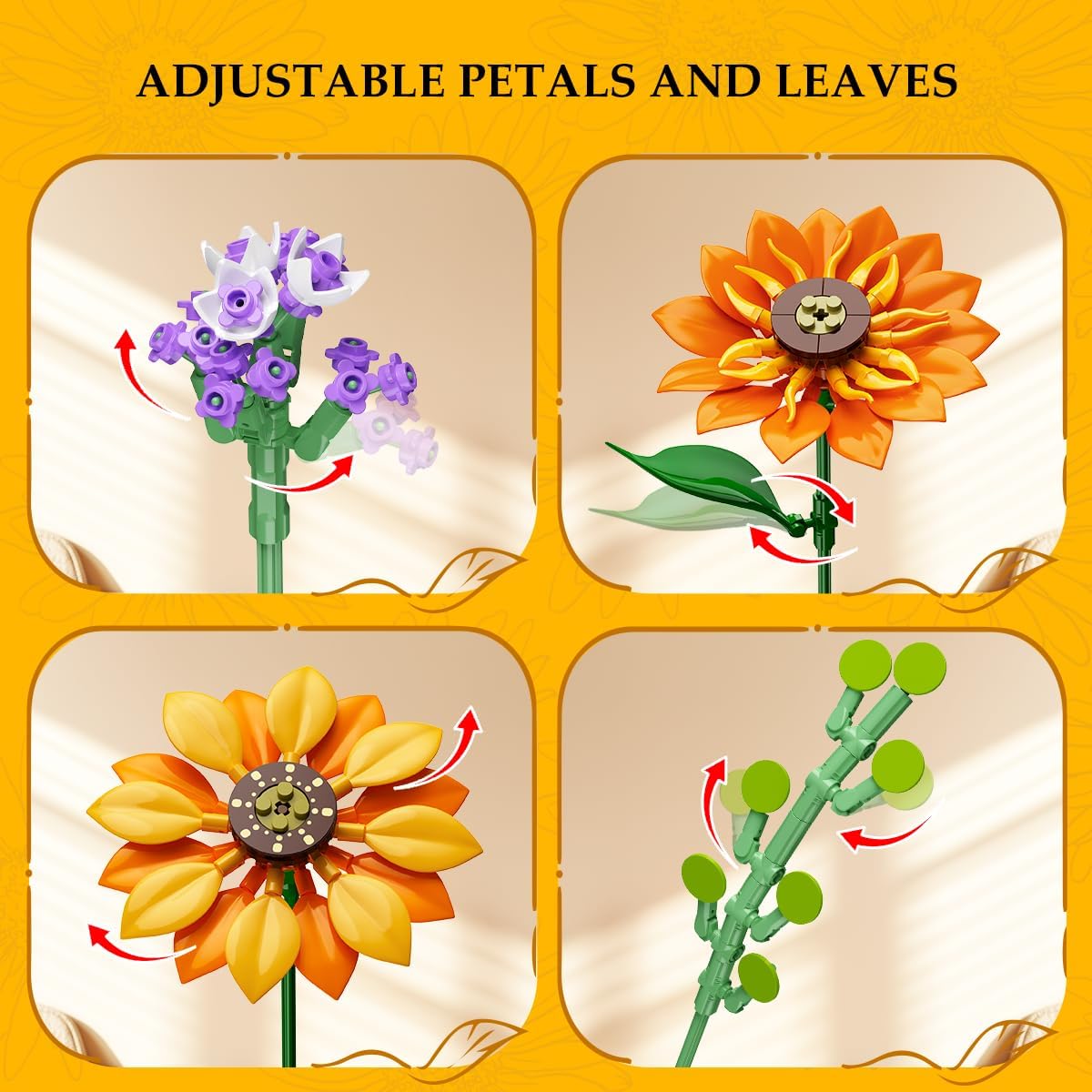 INSOON Sunflower Bouquet Building Set with Light SC9962