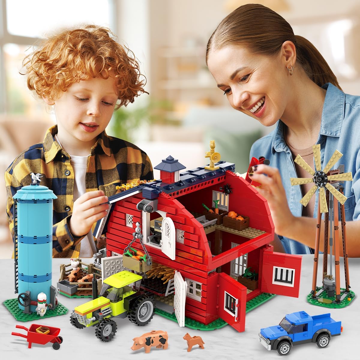 INSOON Farm Barn Building Set with LED HG1025