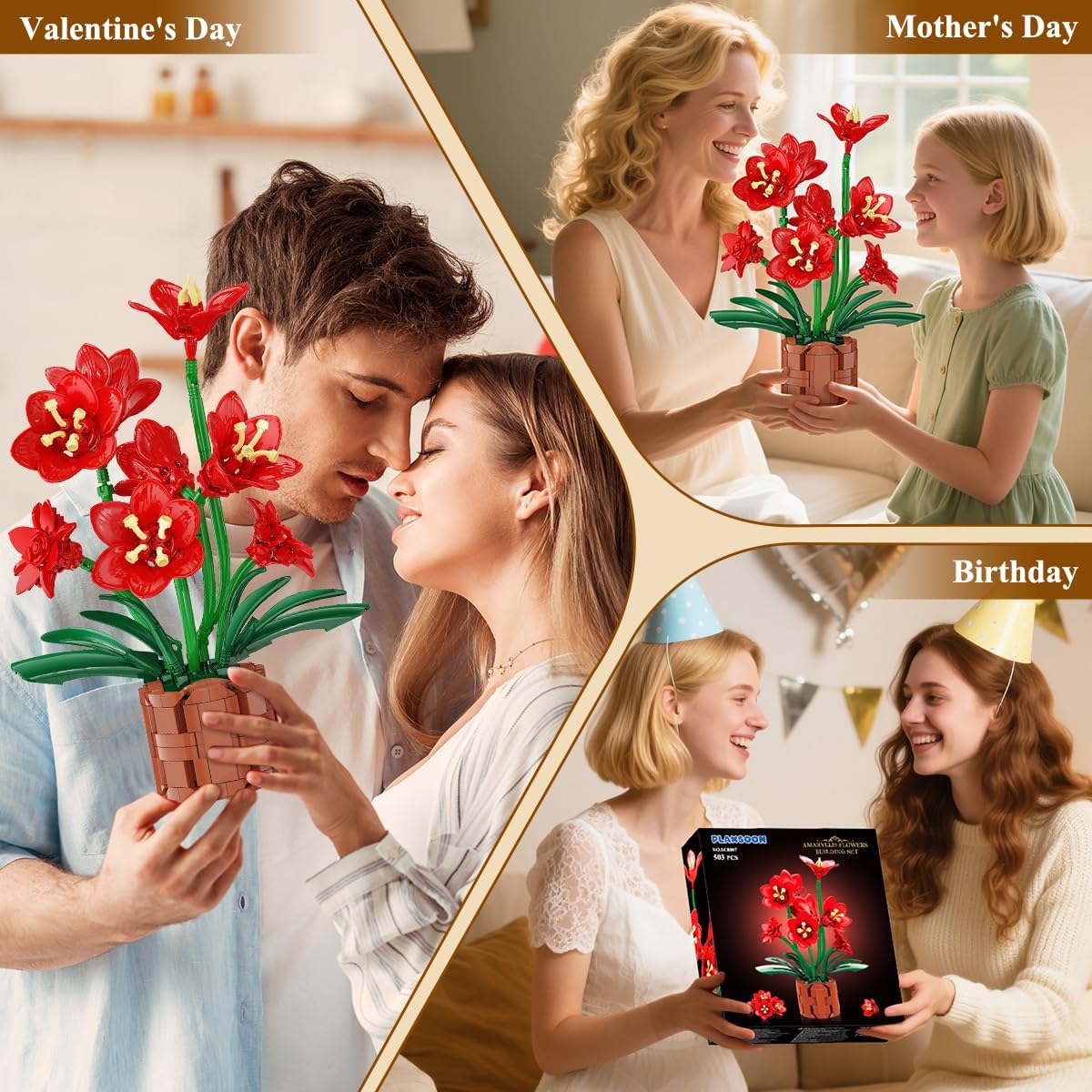 INSOON Amaryllis Flowers Bonsai Building Set SC8807
