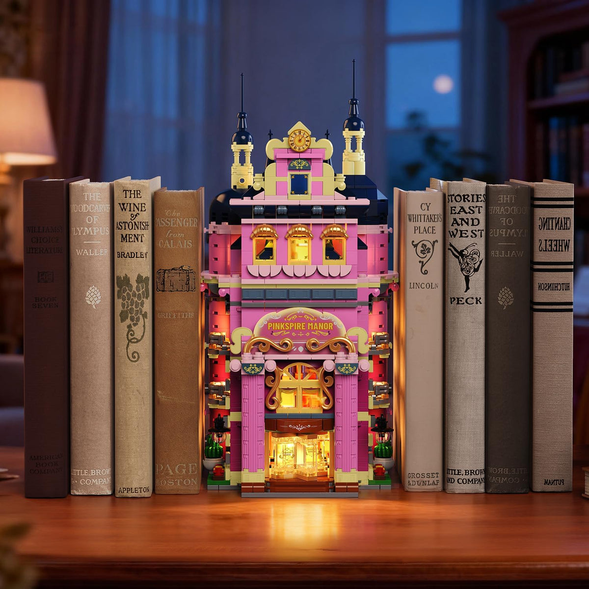 INSOON Pink Estate House Building Set with Lights SC8822