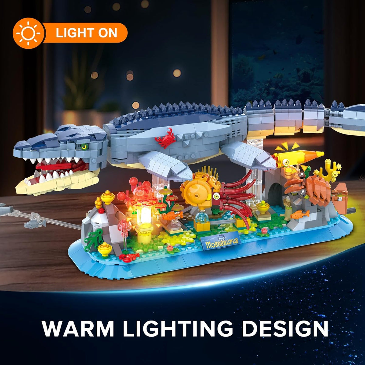 INSOON Mosasaurus Building Set with LED Light HG1023