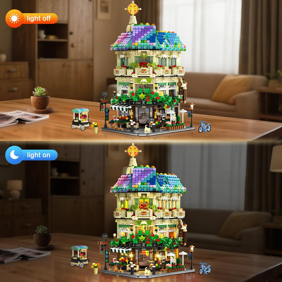 INSOON Flower Cafe House Building Set with Lights 690060