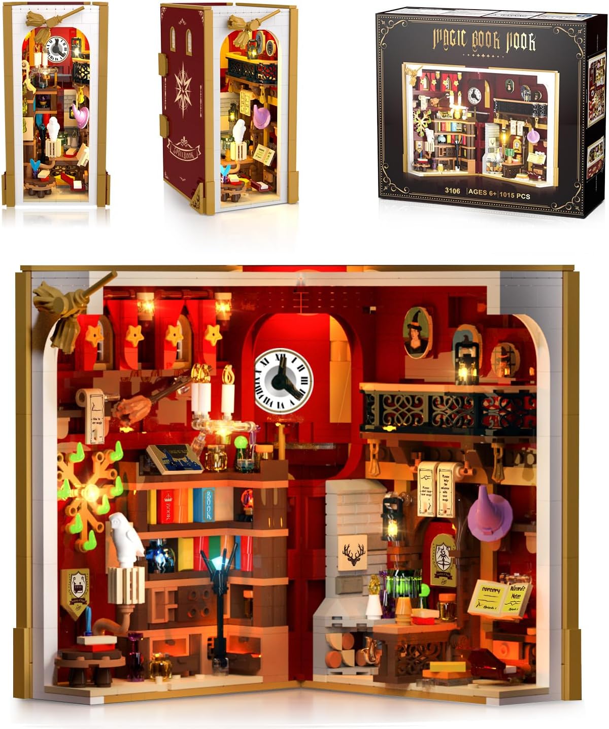 INSOON Magic Booknook Building Set with LED Light 3106