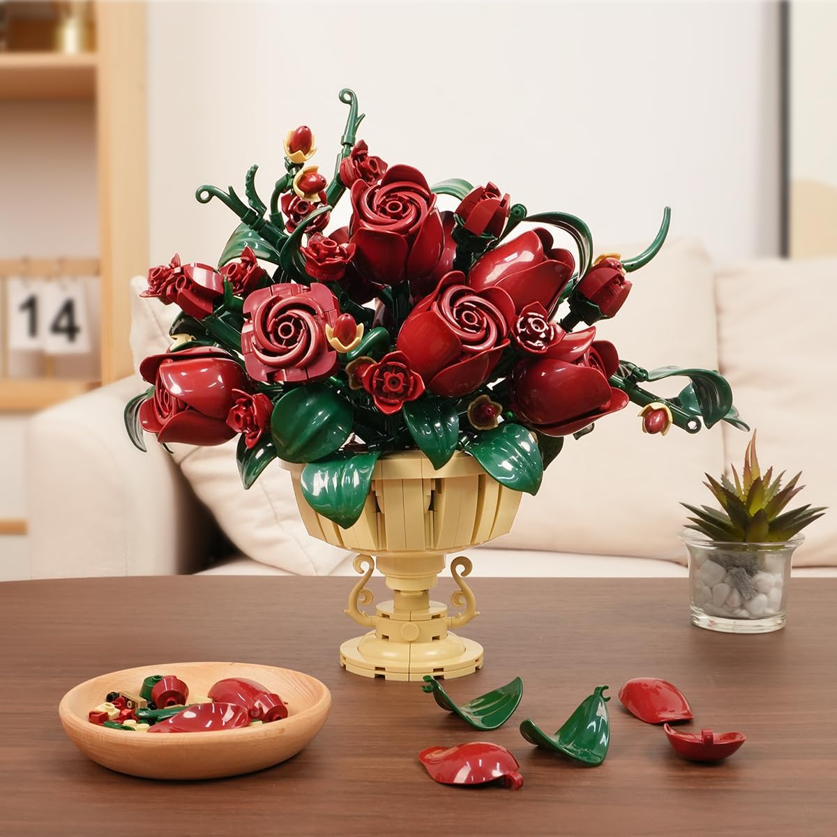INSOON Rose Flower Building Set with Pot SC8820